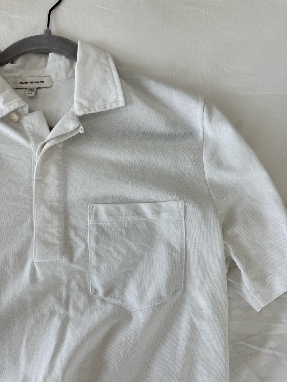 Club Monaco White Collared Polo